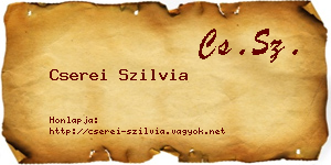 Cserei Szilvia névjegykártya