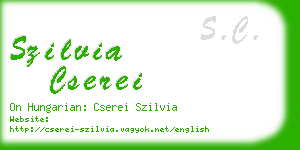 szilvia cserei business card